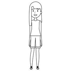 beautiful woman avatar character vector illustration design