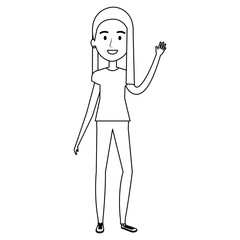 beautiful woman avatar character vector illustration design