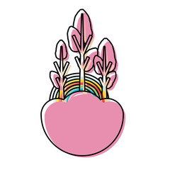 trees icon over white background vector illustration