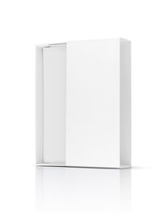blank packaging white paper cardboard slide box for product design
