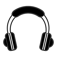 Music headphones device icon vector illustration graphic design