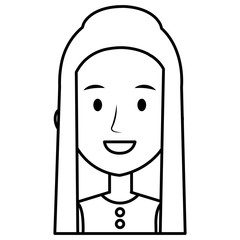 beautiful woman avatar character vector illustration design