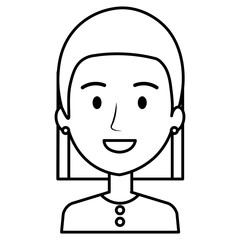 beautiful woman avatar character vector illustration design