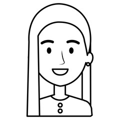 beautiful woman avatar character vector illustration design