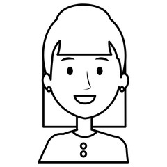 beautiful woman avatar character vector illustration design