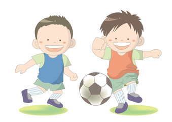子どもサッカー・二人