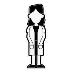 Woman doctor cartoon icon vector illustration graphic design