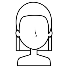 beautiful woman shirtless avatar character vector illustration design