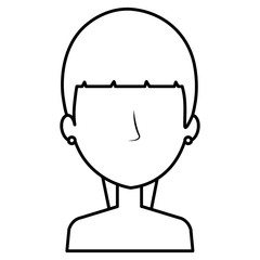 beautiful woman shirtless avatar character vector illustration design