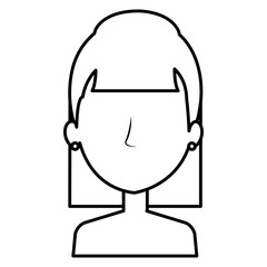 beautiful woman shirtless avatar character vector illustration design
