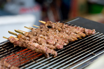 Barbecue on Street food ,Taipei ,Taiwan