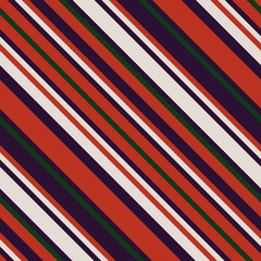 Christmas Diagonal Striped Seamless Pattern