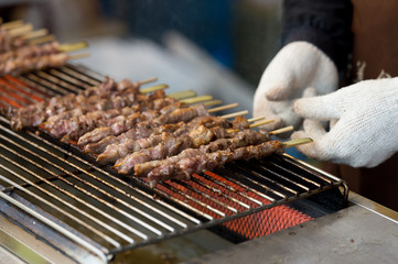 Barbecue on Street food ,Taipei ,Taiwan