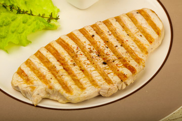 Grilled turkey steak