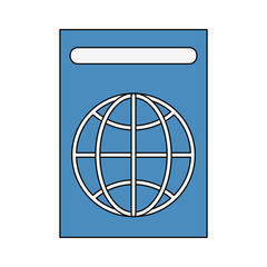 Passport travel document icon vector illustration graphic design