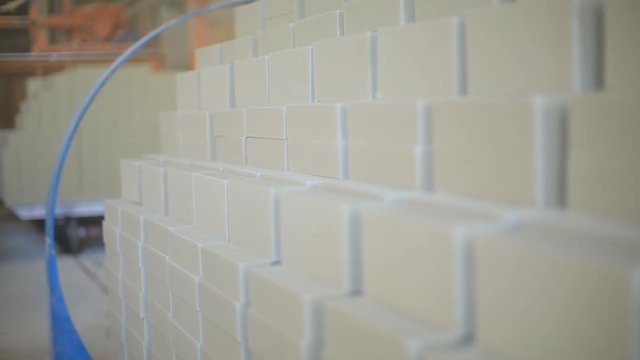 Brick production.Manufacture of white brick. How to make a brick.