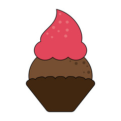 Cupcake sweet dessert icon vector illustration graphic design