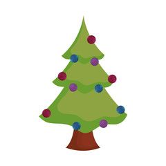 christmas tree icon over white background colorful design  vector illustration