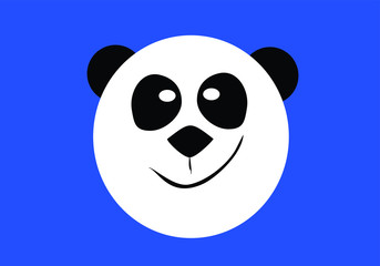 Panda face expression vector
