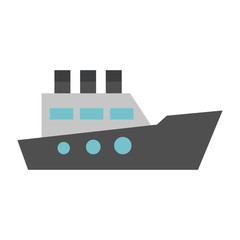 Freigther boat ship icon vector illustration graphic design