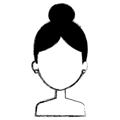 beautiful woman shirtless avatar character vector illustration design