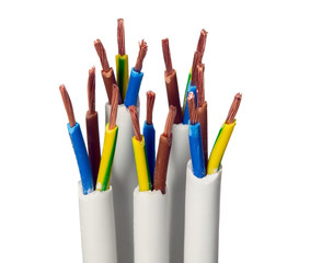 Closeup of electric wires