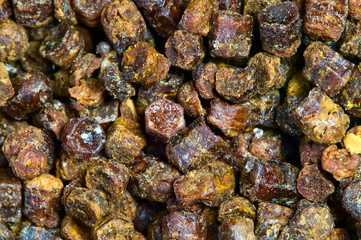 Propolis granules texture, bee product