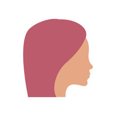 Woman head silhouette icon vector illustration graphic design