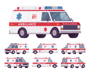 Ambulance car rescue set © andrew_rybalko