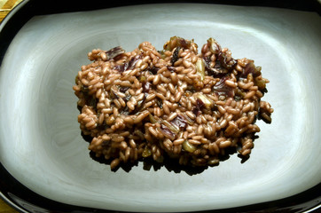 Risotto al radicchio rosso di Treviso Cucina italiana Italian Итальянская кухня Comida Italienische Küche cuisine イタリア料理 Gastronomía de Italia sounding