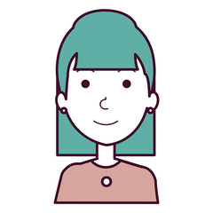 beautiful woman avatar character vector illustration design