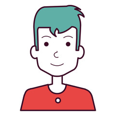 young man avatar character vector illustration design