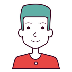 young man avatar character vector illustration design