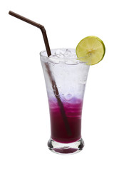 Violet Soft Drink Soda on Isolated Background