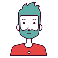 young man avatar character vector illustration design