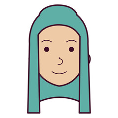 beautiful woman head avatar character vector illustration design