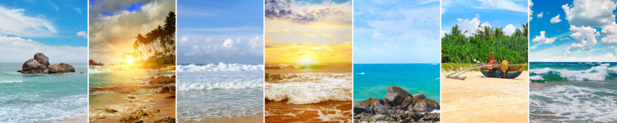 Panoramic view of tropical beaches and beautiful sky.