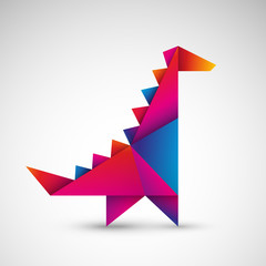dinozaur origami wektor © Rzoog