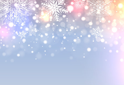 Christmas background with snowflakes