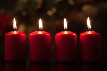 Advent candle set for Sundays before Christmas