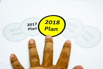 2018 new year plan concept
