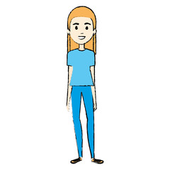 beautiful woman avatar character vector illustration design