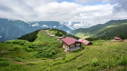 Panoramic view of Pokut plateau in blacksea karadeniz, Rize, Turkey