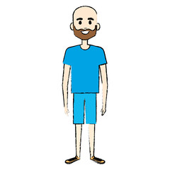 young man avatar character vector illustration design