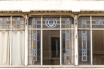 Art Nouveau Windows on Building Exterior in Nancy, France