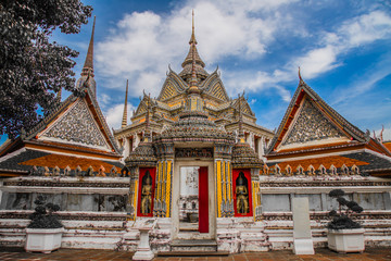 Fototapeta na wymiar Wat Pho, Reclined buddha in Bangkok, Thailand