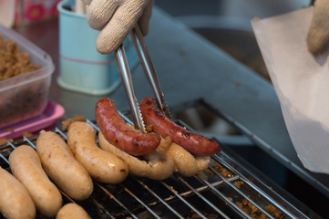 Barbecue on Street food ,Taipei ,Taiwan