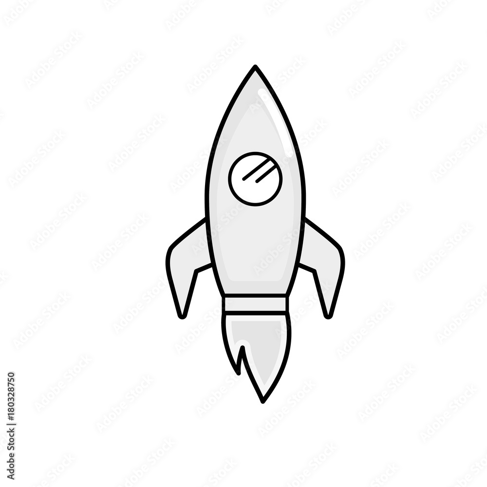 Poster isolated rocket design