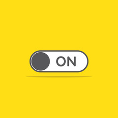 switch on toggle icon in flat style vector illustration