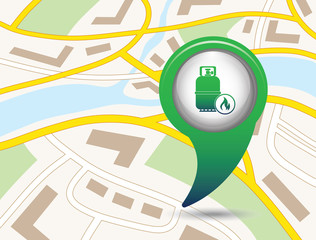 Camping gas bottle icon